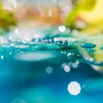 Image of light and wind blowing on the surface of water