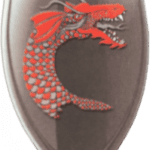 A shield with a dragon on it.