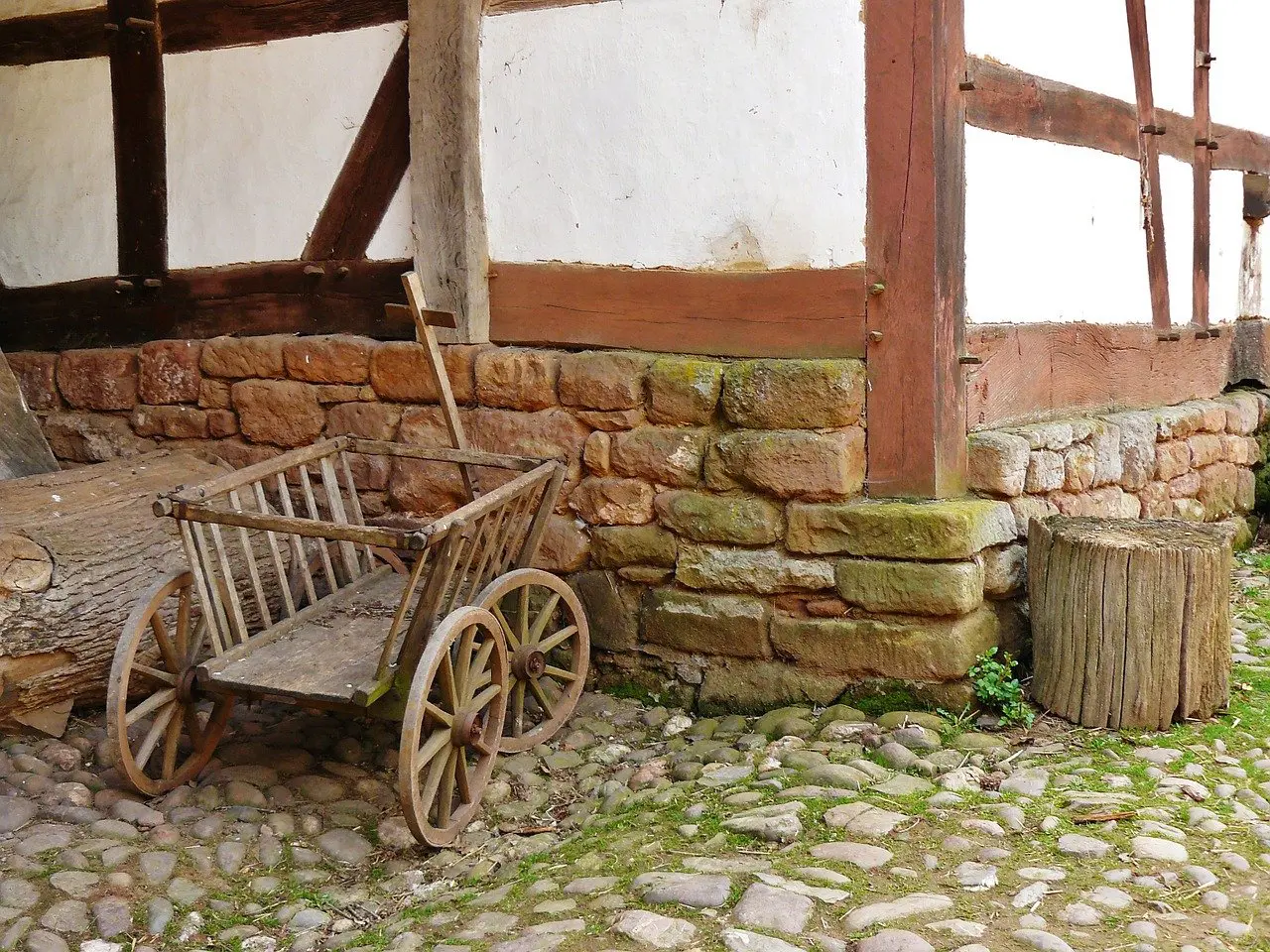 Image of the inside of a barn