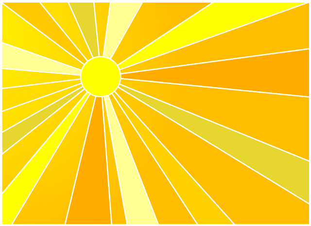 Image of the sun shining
