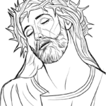 Image of Jesus with horns around his head